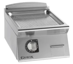 Grills Electriques, acier chromé, surface de cuisson simples-rainurées - Giorik - FRE92TCRX