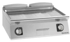 Grills Electriques, acier chromé, surface de cuisson doubles-mi-lisses/ mi-rainurées - Giorik - FME741TCRX