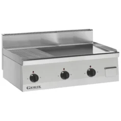 Grills Electriques, acier inoxydable, triple 2/3 lisses 1/3 rainurées - Giorik