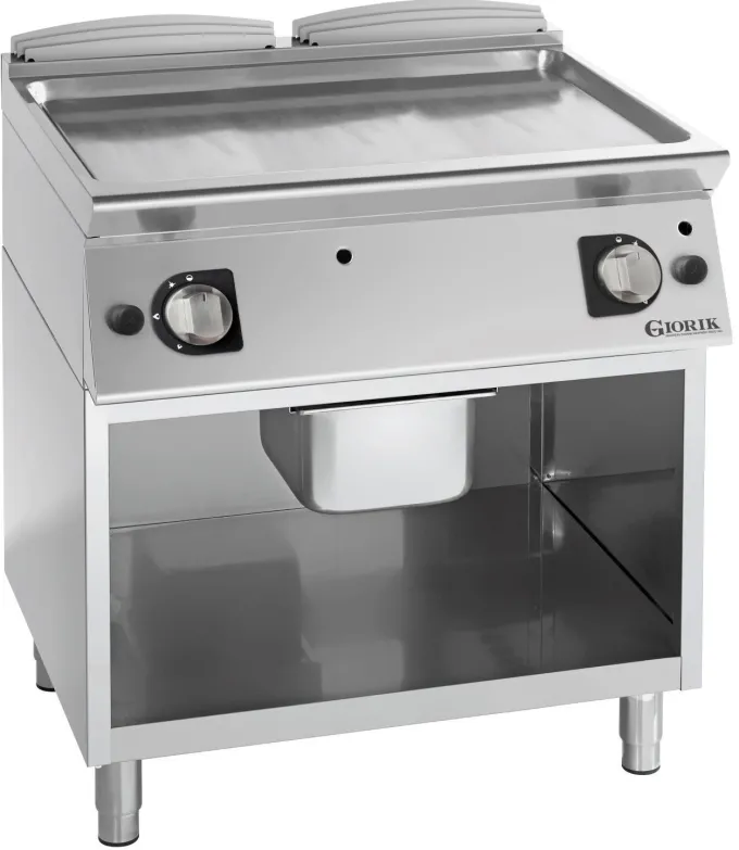 Grills Gaz, acier chromé, surface de cuisson doubles-lisses - Giorik