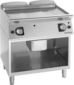 Grills Gaz, acier chromé, surface de cuisson doubles-mi-lisses/ mi-rainurées - Giorik - FMG941GCRX