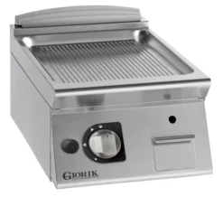 Grills Gaz, acier chromé, surface de cuisson simples-rainurées - Giorik - FRG92TCRX