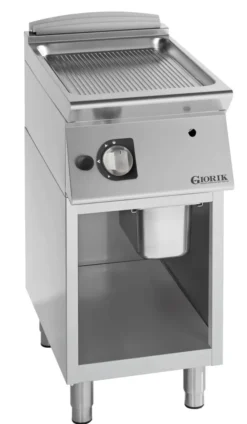Grills Gaz, acier chromé, surface de cuisson simples-rainurées - Giorik - FRG92GCRX