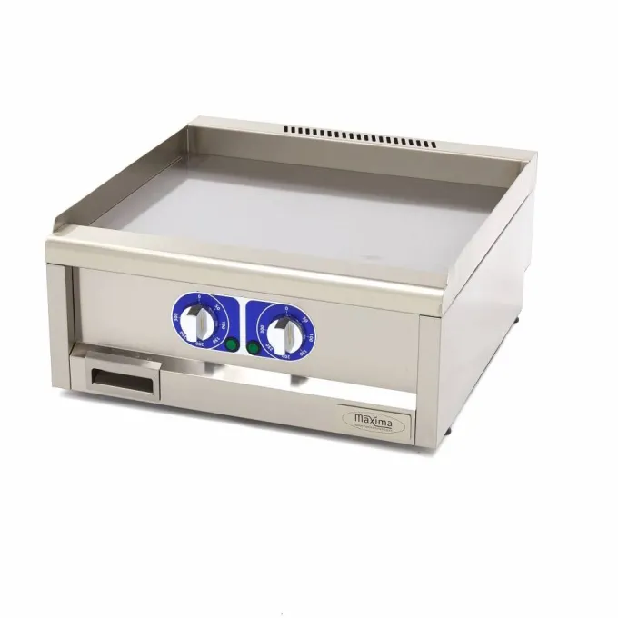 Gril Professionnel - Lisse - Double - Prof. 60 cm - Électrique - 400 V - Maxima