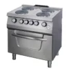 Heavy Duty Cuisinière - 4 Brûleurs - Double - Prof. 70 cm - avec Four - Maxima