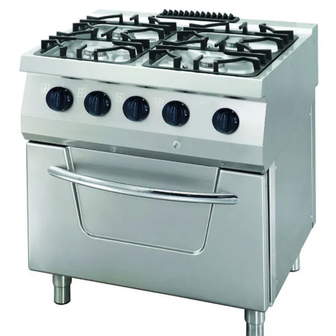 Heavy Duty Cuisinière - 4 Brûleurs - Double - Prof. 70 cm - 34 kW - Maxima