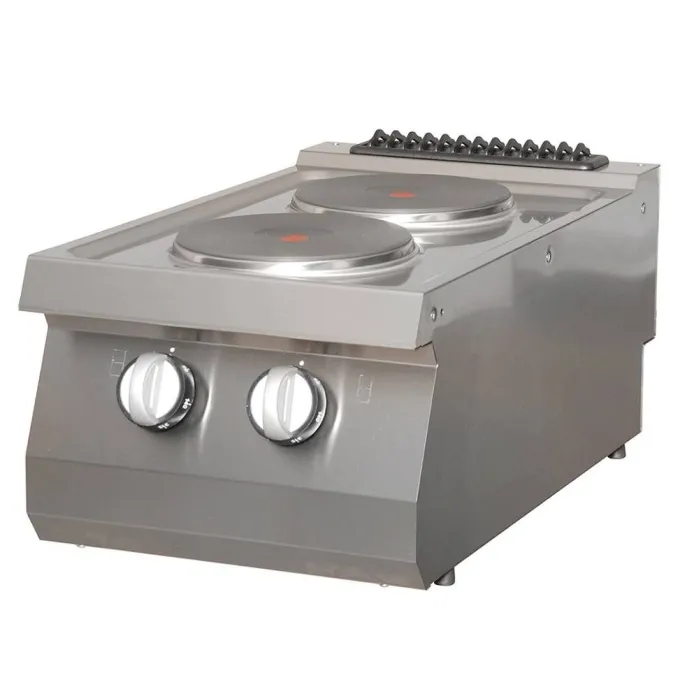 Heavy Duty Cuisinière - 2 Brûleurs - Simple - Prof. 70 cm - Électrique - Maxima