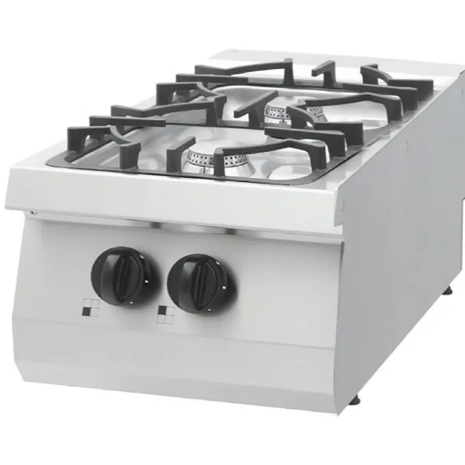 Heavy Duty Cuisinière - 2 Brûleurs - Simple - Prof. 70 cm - 15 kW - Gaz - Maxima