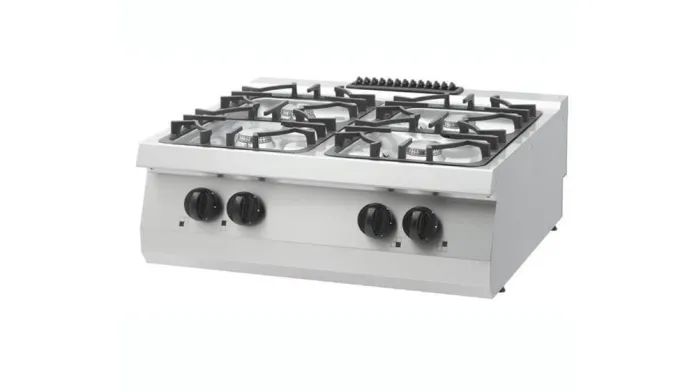 Heavy Duty Cuisinière - 4 Brûleurs - Double - Prof. 70 cm - 27 kW - Gaz - Maxima