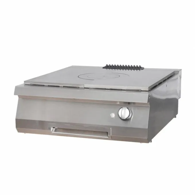 Heavy Duty Plaque Coup de Feu - 1 Brûleur - Double - Prof. 70 cm - Gaz - Maxima