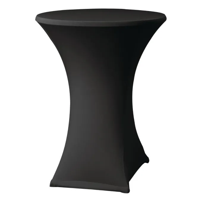 Housse de table extensible noire D2 Samba pour mange-debout