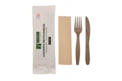 Kit Couverts 3 en 1 Eco-conçu et Réutilisable - Carton de 160 Unités - MOOM Tableware