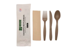Kit Couverts 4 en 1 Eco-conçu et Réutilisable - Carton de 150 Unités - MOOM Tableware