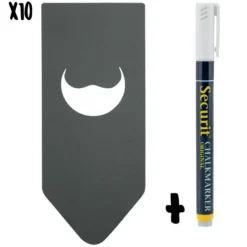kit de 10 ardoisines bouteilles | Écriture double face - Securit