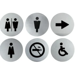 Kit de signe pour portes - Lot de 6 pièces - Securit
