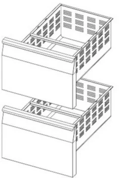 Kit Tiroir 2 x GN 1/1 pour Table Réfrigérée Série 700 - AFI Collin Lucy