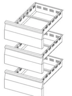 Kit Tiroir 3 x GN 1/1 pour Table Réfrigérée Série 700 - AFI Collin Lucy