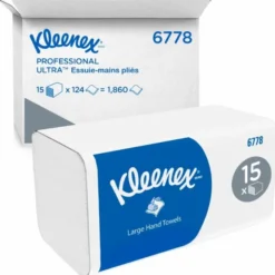 Kleenex 124F 31.5x21.5 cm blanc - Lot de 2 colis de 15 - Kimberly Clark