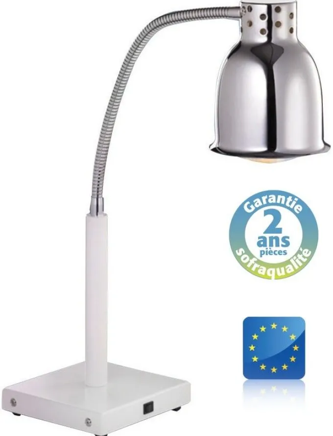 Lampe chauffante sur pied - Blanc - 250 W - Sofraca
