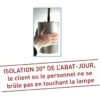 Lampe chauffante suspendue Tube - Infra-rouge - 1200 à 2100 mm - 64°C - Sofraca