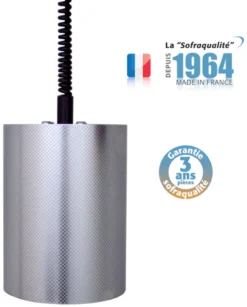 Lampe chauffante suspendue Tube - Infra-rouge - 1200 à 2100 mm - 75°C - Sofraca