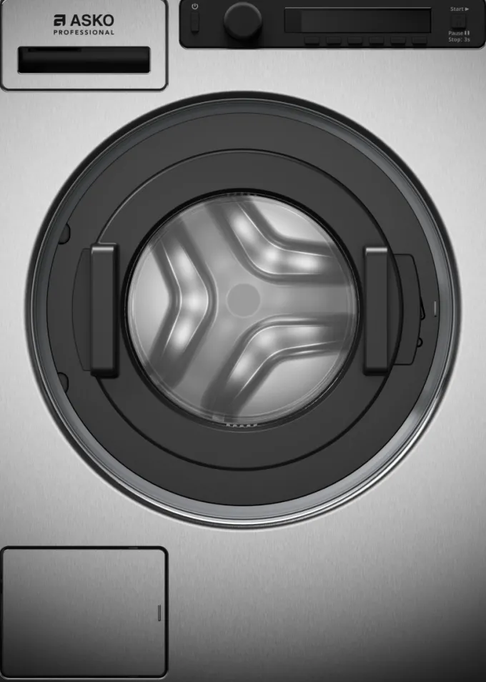 Lave-linge professionnel Titane 9 kg - pompe de vidange - Asko