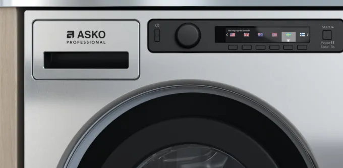 Lave-linge professionnel Titane 9 kg - Vanne de vidange - Asko