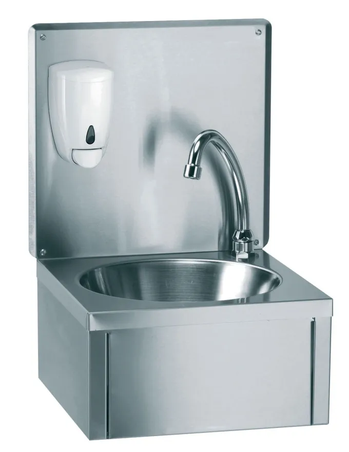 Lave-mains inox mural avec dosseret -Nosem
