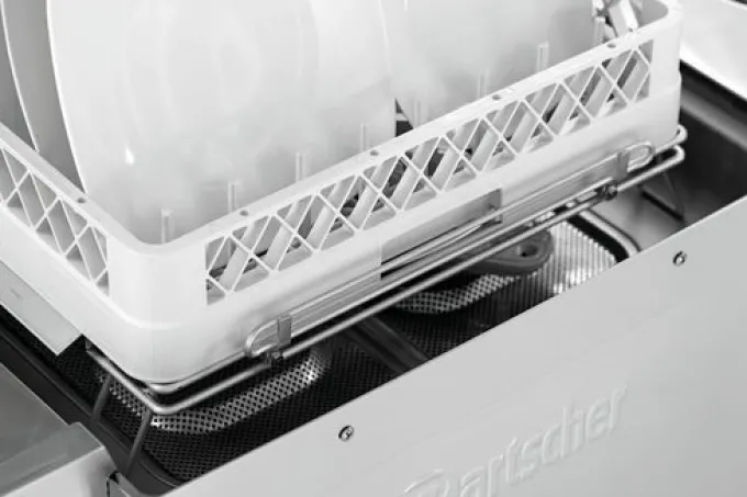 Lave vaisselle à capot professionnel panier 500X500 mm - 4 Programmes - Bartscher