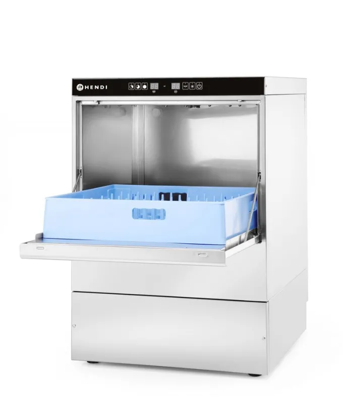 Lave-vaisselle commande électronique Panier 500x500 - 400V/6600W - Hendi