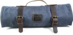 Le Set Complet Nomade : 6 couteaux du Set Complet et une Trousse à Couteaux en Toile et Cuir, un Fusil à Aiguiser - Kotai