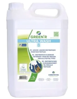 Lessive Liquide Green'r Ecolable Ultra Wash - Lot de 3 Colis de 2 Bidons de 5L - Christeyns