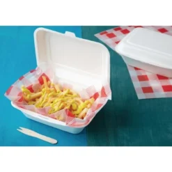 Lot de 250 barquettes à Charnière en Bagasse Compostable - Fiesta Green - DW248