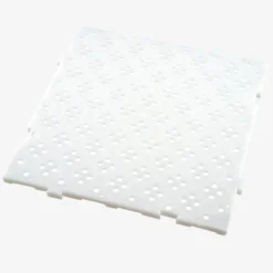 Lot de 4 caillebotis HACCP 50 x 50 cm, épaisseur 22 mm - 1m² - blanc - Gilac