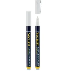 Lot de 2 Feutres craie - Blanc- Taille de mine 1-2mm - Securit