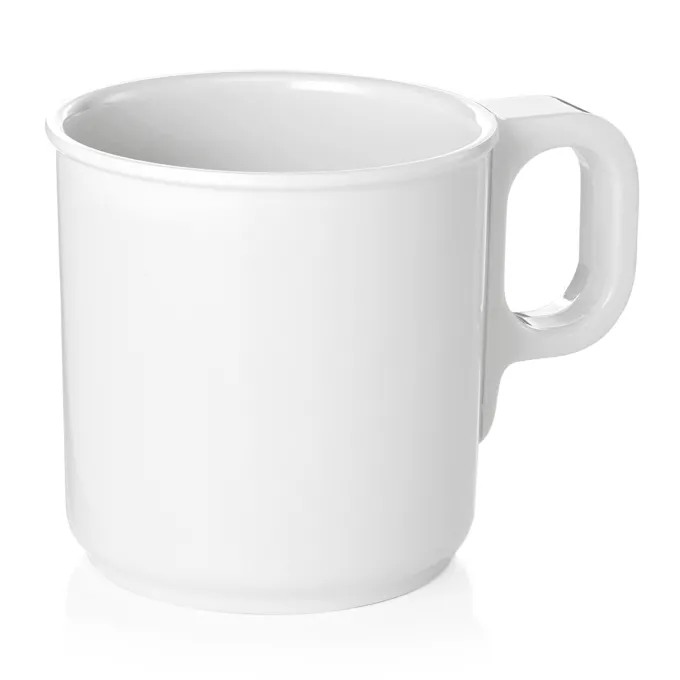 Lot de 12 Mugs en Mélamine blanc H 78 mm Ø 77 mm - Was Germany