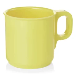 Lot de 12 Mugs en Mélamine jaune H 78 mm Ø 77 mm - Was Germany