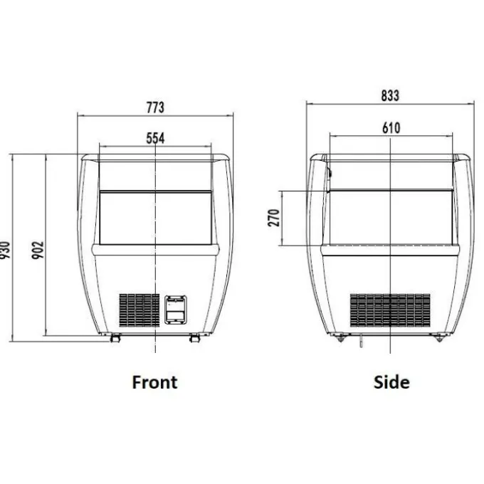 Îlot de Refroidissement Mobile - 90 LTR - Combisteel