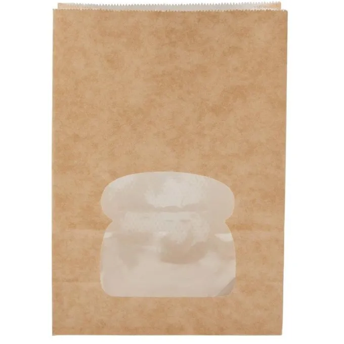 Lot de 250 sacs sandwich Kraft Recyclable avec Fenêtre - Colpac