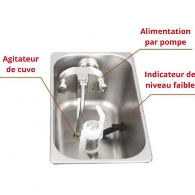 Machine à Glace Italienne sur Roulettes - 2 Parfums + Panachage - 45 L/h - Spaceman