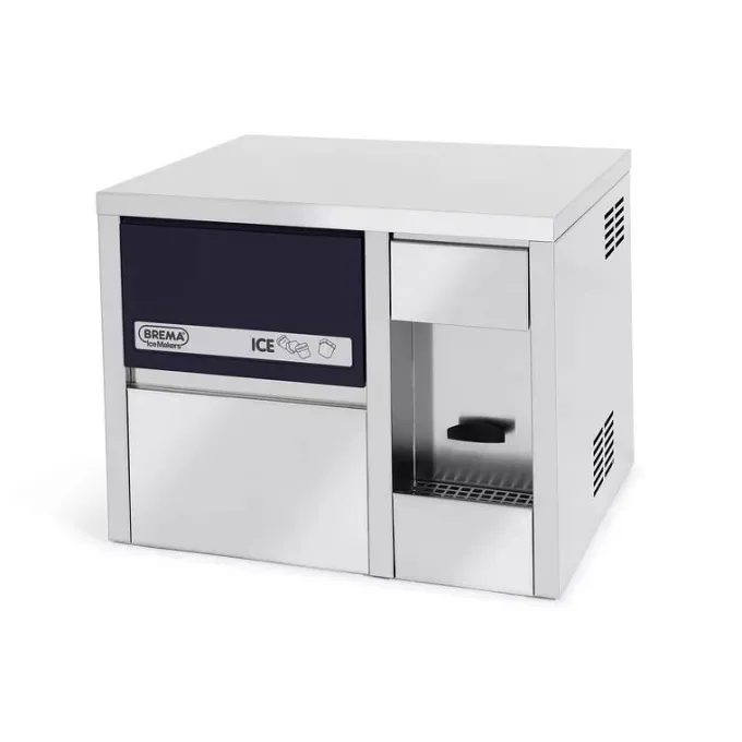 Machine à Glaçons Pleins 21 kg/24h Réserve 4kg avec Distributeur d'Eau - BREMA
