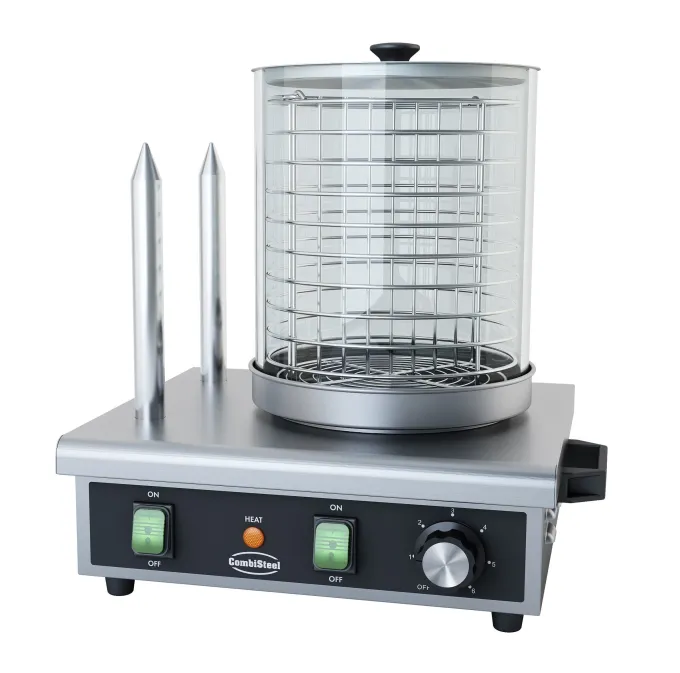 Machine à Hot Dog - 2 Plots Chauffe-Pains - Combisteel