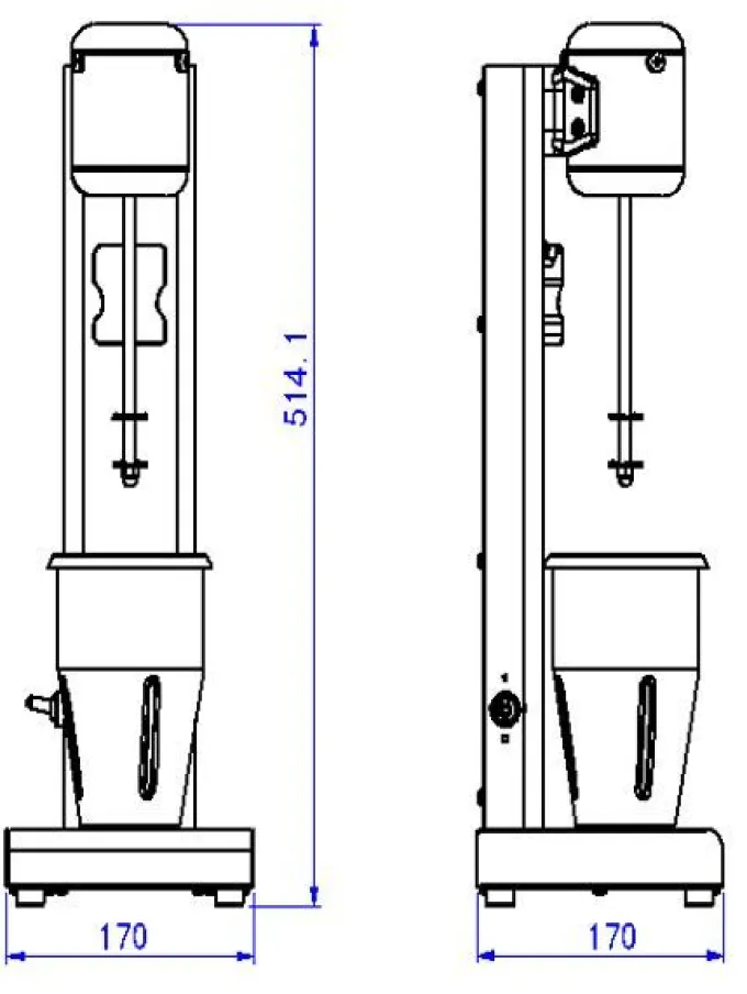 Machine à Milkshake Simple - 1L - 2 Vitesses - Combisteel