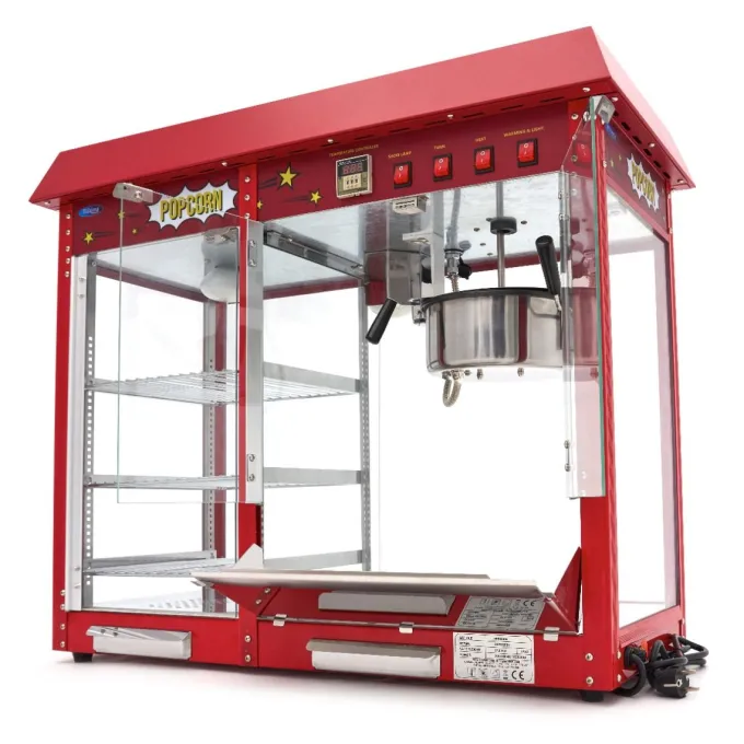 Machine à Pop-Corn - 150gr - avec Vitrine Chauffante - Maxima