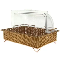 Manne Rectangle Rustica + Cloche Transparente Lot de 2 - Prolinea