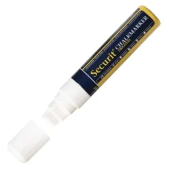 Marqueur craie pour ardoise effaçable Securit 15 mm - Blanc