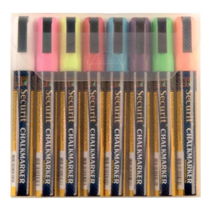 Marqueurs Craie Illumigraph Pointe Ciseau - Lot de 8 - Securit