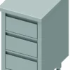 Meuble Bas Cuisine Inox Avec 3 Tiroirs - Gamme 800 - Stalgast