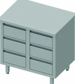 Meuble Bas Inox Avec 6 Tiroirs - Profondeur 600 - Stalgast
