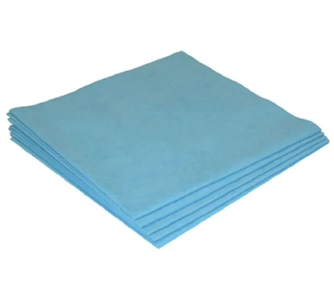 Microfibre bleu 40x38cm 130gr - Colis 50 sachets de 5 - De Witte